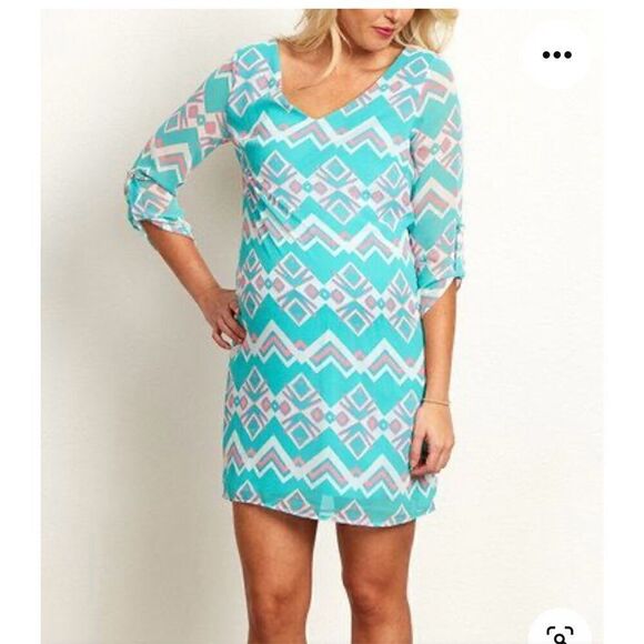 BLUSH Summer mint mini dress - Picture 1 of 8